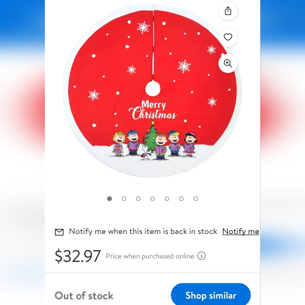 Peanuts Christmas Tree Skirt